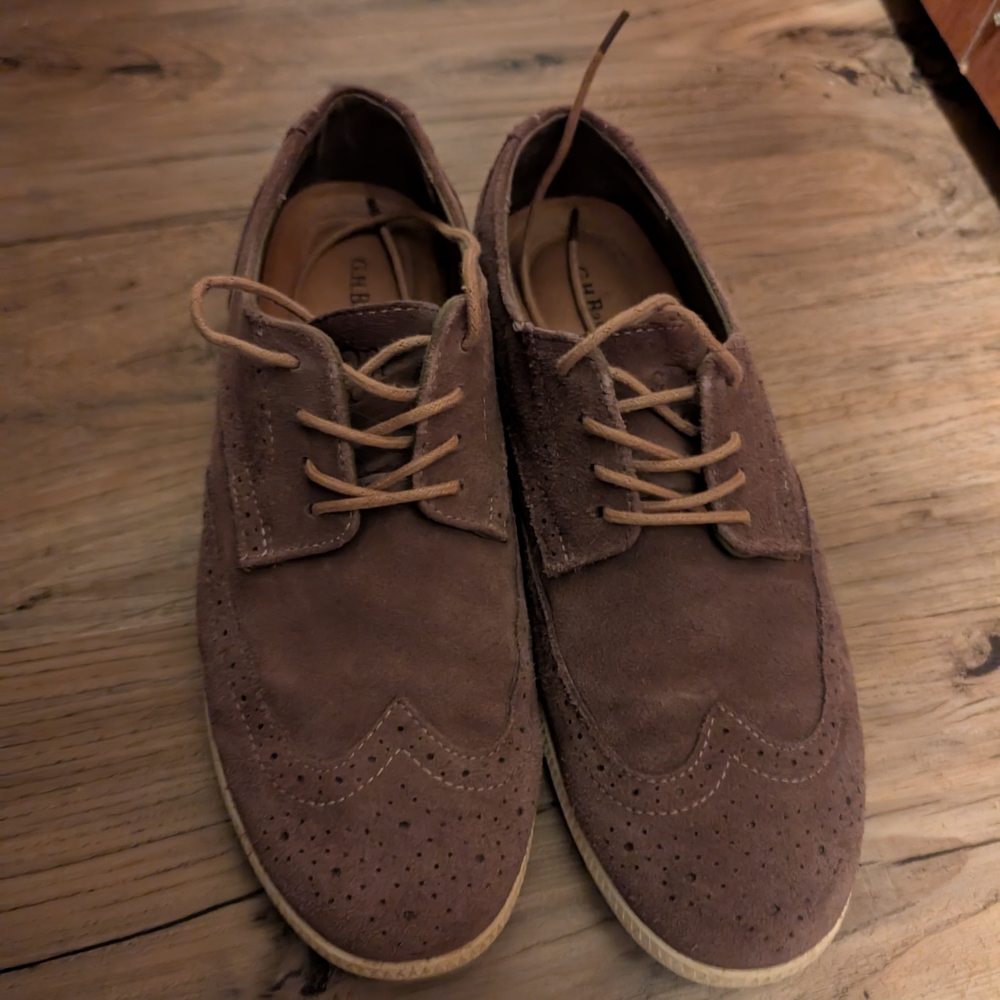 G.H. Bass & Co. Brown Suede Oxford Shoes
